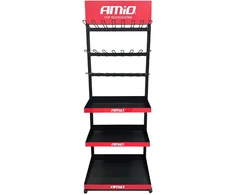 Vitrina su lentynomis ir kabliukais amio-04803