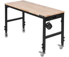 Stół Elektrinis darbastalis, 122x51x75-97,5cm, 4 ratukai, maks. 500kg, proline