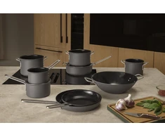 Eva Trio - pilkas linijinis puodas - pilkas - 2,5 l - 16 cm