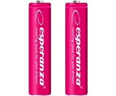 EZA101R Esperanza įkraunamos Ni-MH AAA 1000mAh baterijos, 2 vnt., raudonos