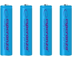 EZA102B Esperanza įkraunamos ni-mh aaa 1000mah baterijos 4 vnt mėlynos spalvos