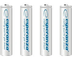 EZA102W Esperanza įkraunamos Ni-MH AAA 1000mAh baterijos, 4 vnt. baltos