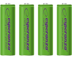 EZA104G Esperanza įkraunamos ni-mh aa 2000mah baterijos 4 vnt žalia