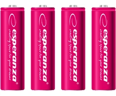 EZA104R Ni-Mh AA 2000mAh įkraunamos baterijos 4 vnt raudonos Esperanza