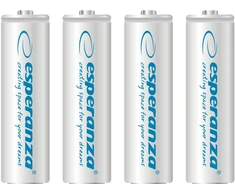 EZA104W Esperanza įkraunamos ni-mh aa 2000mah baterijos 4 vnt baltos spalvos