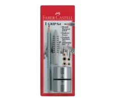 Faber-Castell - Grafitinių pieštukų rinkinys Jumbo Grip - sidabrinis BC (111996)