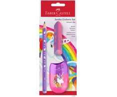 Faber-Castell - Pieštukų rinkinys Vienaragis Jumbo GP + priedai (111528)