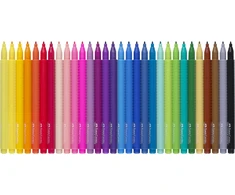 Faber-Castell - Pluoštinių rašiklių rinkinys su Grip spalvotais žymekliais, 30 vnt. (155335)