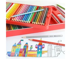 Faber-Castell šešiakampiai spalvoti pieštukai, 60 vnt. dėžutėje (115894)