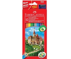 Faber-Castell - Spalvoti pieštukai Castle - Šešiakampė dėžutė, 12 vnt. (120112)