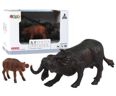 Lean Toys Figūrėlių rinkinys LeanToys Afrikos buivolas su jaunikliu