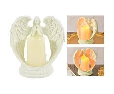 Figurka Figūrėlė Dekoratyvinė figūrėlė, žvakidė, žvakės ornamentas, angelas, angelo formos, kalėdinis sodas, 21 cm