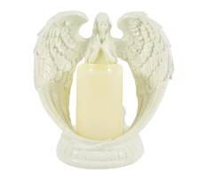 Figurka Figūrėlė Dekoratyvinė figūrėlė, žvakidė, žvakės ornamentas, angelas, angelo formos, kalėdinis sodas, 21 cm