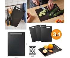 Fiskars - FunctionalForm plastikinės pjaustymo lentelės, 3 vnt. rinkinys