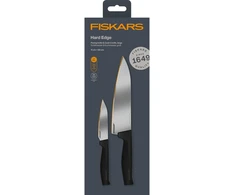Fiskars peilių rinkinys su kietais ašmenimis – virėjo peilis 20 cm + daržovių peilis 11 cm
