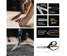 Fiskars PowerArc sunkieji žirklės, 21 cm