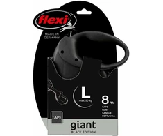 Flexi pavadėlis Giant L, juodas, 50 kg, 8 m.