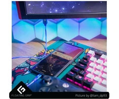 „Floating Grip“ 0,5M LED USB-C laidas (mėlynas)