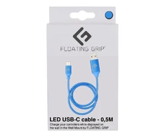 „Floating Grip“ 0,5M LED USB-C laidas (mėlynas)