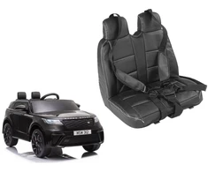 Lean Cars Odinė sėdynė vaikiškam elektromobiliui Range Rover QY2088, juoda