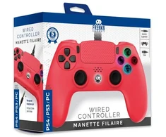 Freaks And Geeks - Wired Controller for PS4 with 3M Cable - Raudona