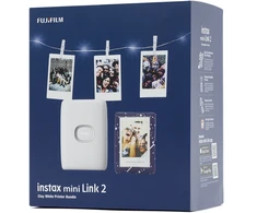 „Fuji“ „Instax Mini Link 2“ su LED šviesos girlianda – molio baltumo