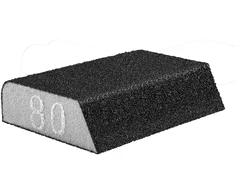 Gąbka Šlifavimo kempinė 98 x 25 x 68 mm, K80, įstriža