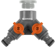 Gardena – dvikryptis vožtuvas – 26,5 mm (G 3/4 colio) ir 21 mm (G 1/2 colio) sriegis – su adapteriu