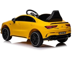 Lean Cars Vienvietis elektromobilis vaikams Mercedes CLA 45s AMG, geltonas