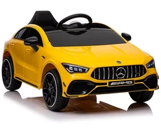 Lean Cars Vienvietis elektromobilis vaikams Mercedes CLA 45s AMG, geltonas