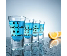 Gertuvė „Mad Monkey“ – alkoholinių gėrimų taurės (4 vnt. rinkinys) – 5 cl stiklinėje