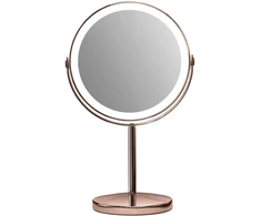 Gillian Jones - Įkraunamas LED stalo veidrodis su 10 kartų didinimu ir USB-C - Vario spalvos - Plotis 21,5 x 35 x 13,5 cm