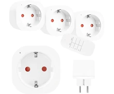 Gniazdka „GreenBlue“ nuotolinio valdymo lizdai, 3 vnt., programuojami, veikimo nuotolis iki 30 m, 220–240 V AC, 50/60 Hz, 16 A, 433 MHz, GB313 F