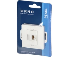 Gniazdo Baltas RJ45 Cat5 lizdas Pearl, RJ45-5CAT/P1