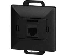 Gniazdo Lizdas 1xRJ45 Cat5 Pearl lizdas, RJ45-5CAT/P1, juodas