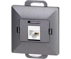 Gniazdo Antracito spalvos RJ45 Cat5 lizdas Pearl