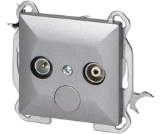 Gniazdo Antracito spalvos RTV abonenčio lizdas Pearl 1,5 dB