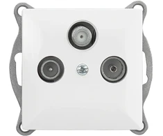 Gniazdo Abonentinė jungtis RTV/SAT Pearl GAPS-2P, balta
