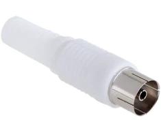 Lizdas Cabletech ilgas baltas TV antenos lizdas kabeliui