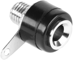 Gniazdo Lizdas Cabletech juodo plastiko tvirtinimo bananinis lizdas