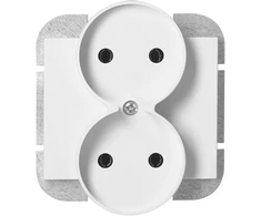 Gniazdo Lizdas Dvigubas lizdas 2x2P Onyx, 16A, 250V, PT-5OR, baltas