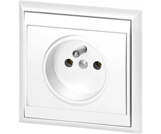 Gniazdo Lizdas Lizdas su 2P+Z „Luna“, 16A, 250V, PT-16L, baltas