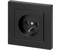 Gniazdo Lizdas Lizdas su 2P+Z, Malta, 16A, 250V, PT-16M, matinės juodos spalvos