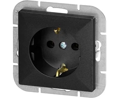 Gniazdo Lizdas Lizdas su 2P+Z Schuko Pearl, 16A, 250V, PT-17P, juodas