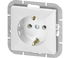 Gniazdo Lizdas Lizdas su 2P+Z Schuko Pearl, 16A, 250V, PT-17P, baltas