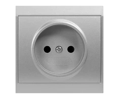 Gniazdo Lizdas Lizdas su išėjimu 2P Luna, 16A, 250V, PT-15L, sidabrinis