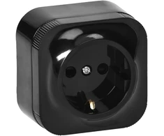 Orno Lizdas „ToDo“ viengubas lizdas 2P+Z Schuko IP20, juodas, 10 vnt.