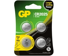 GP Battery GP - Ličio elementas CR2025, 3V, su apsauginiu sandarikliu, 4 vnt. pakuotėje