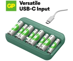 GP Battery GP Baterija GP - „Recyko“ NiMH akumuliatorių įkroviklis, E822 (USB-C)