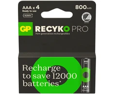 GP Battery GP - ReCyko Professional NiMH AAA įkraunamos baterijos, 85AAAHCB-2WB4, 4 vnt. pakuotėje